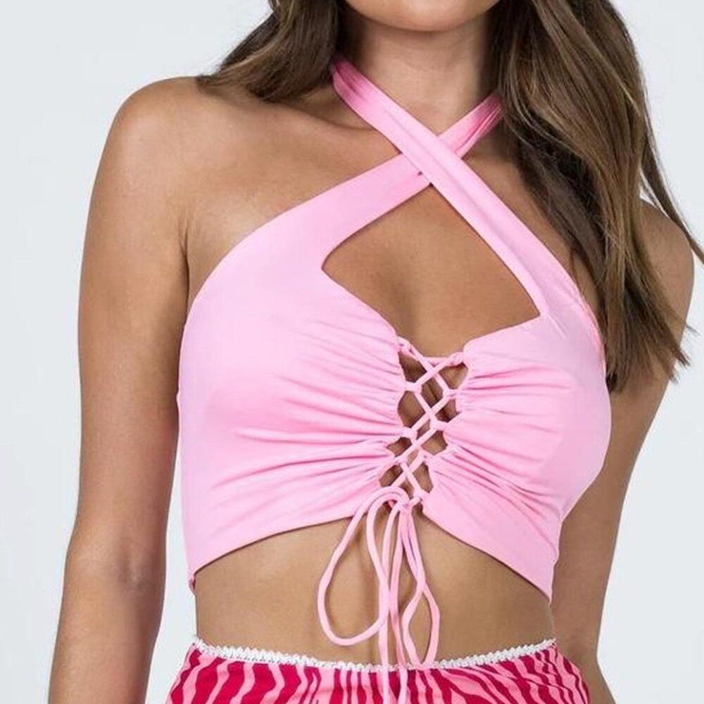 Princess Polly Light Pink Crop Top size 4